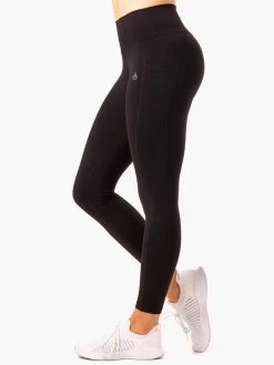 Action High Waisted Pocket Leggings - Black -Ryderwear action high waisted pocket leggings black clothing ryderwear 558524 1080x