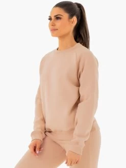 Adapt Boyfriend Sweater - Nude -Ryderwear adapt boyfriend sweater nude clothing ryderwear 863450 1080x