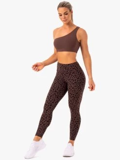 Adapt High Waisted Scrunch Leggings - Chocolate Leopard -Ryderwear adapt high waisted scrunch leggings chocolate leopard clothing ryderwear 212332 1080x