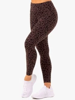 Adapt High Waisted Scrunch Leggings - Chocolate Leopard -Ryderwear adapt high waisted scrunch leggings chocolate leopard clothing ryderwear 334015 1080x