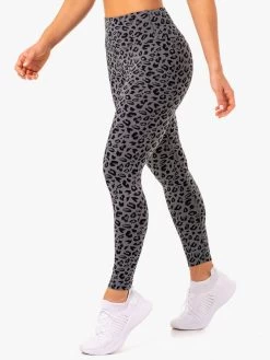 Adapt High Waisted Scrunch Leggings - Grey Leopard