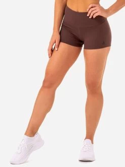 Adapt High Waisted Scrunch Shorts - Chocolate