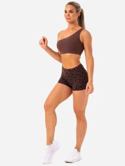 Adapt High Waisted Scrunch Shorts - Chocolate Leopard 7 Adapt High Waisted Scrunch Shorts - Chocolate Leopard -Ryderwear adapt high waisted scrunch shorts chocolate leopard clothing ryderwear 163006 1080x