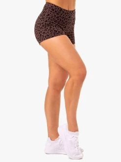 Adapt High Waisted Scrunch Shorts - Chocolate Leopard 6 Adapt High Waisted Scrunch Shorts - Chocolate Leopard -Ryderwear adapt high waisted scrunch shorts chocolate leopard clothing ryderwear 187674 1080x