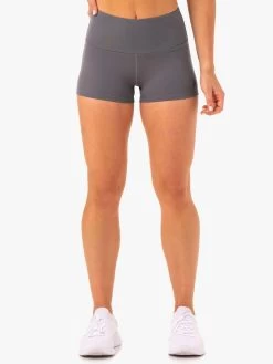Adapt High Waisted Scrunch Shorts - Grey -Ryderwear adapt high waisted scrunch shorts grey clothing ryderwear 784459 1080x