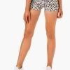 Adapt High Waisted Scrunch Shorts - Ivory Leopard