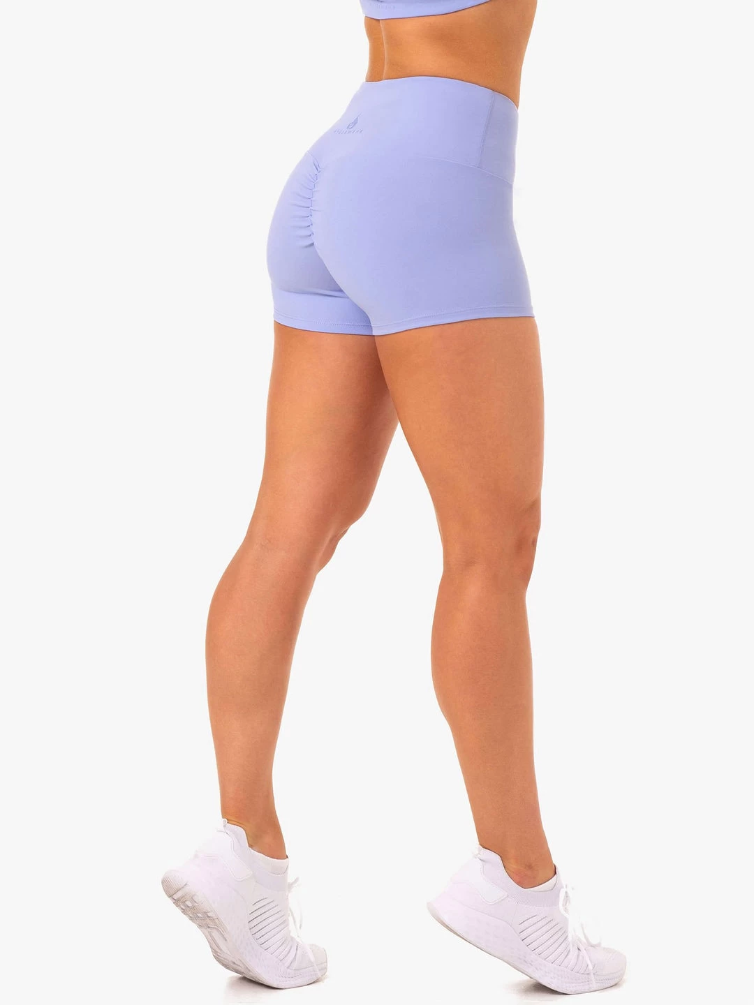 Adapt High Waisted Scrunch Shorts - Lavender 2 Adapt High Waisted Scrunch Shorts - Lavender - Image 2