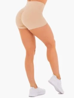 Adapt High Waisted Scrunch Shorts - Nude -Ryderwear adapt high waisted scrunch shorts nude clothing ryderwear 479299 1080x