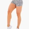 Adapt High Waisted Scrunch Shorts - Snow Leopard