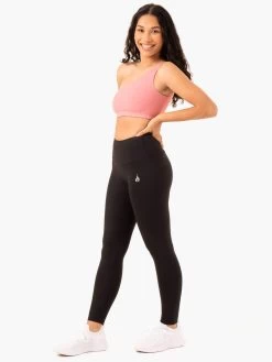 Adapt One Shoulder Sports Bra - Blush Pink -Ryderwear adapt one shoulder sports bra blush pink clothing ryderwear 841294 1080x