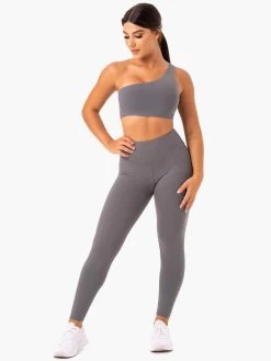 Adapt One Shoulder Sports Bra - Grey -Ryderwear adapt one shoulder sports bra grey clothing ryderwear 601139 1080x