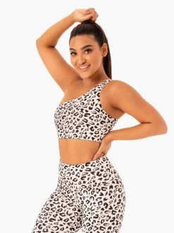 Adapt One Shoulder Sports Bra - Ivory Leopard 6 Adapt One Shoulder Sports Bra - Ivory Leopard -Ryderwear adapt one shoulder sports bra ivory leopard clothing ryderwear 864394 1080x