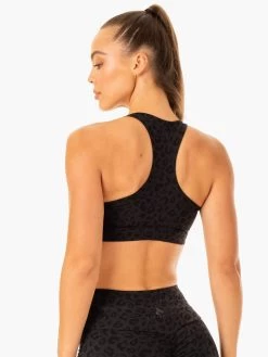 Adapt Twist Sports Bra - Black Leopard -Ryderwear adapt twist sports bra black leopard clothing ryderwear 254071 1080x