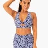 Adapt Twist Sports Bra - Lavender Leopard