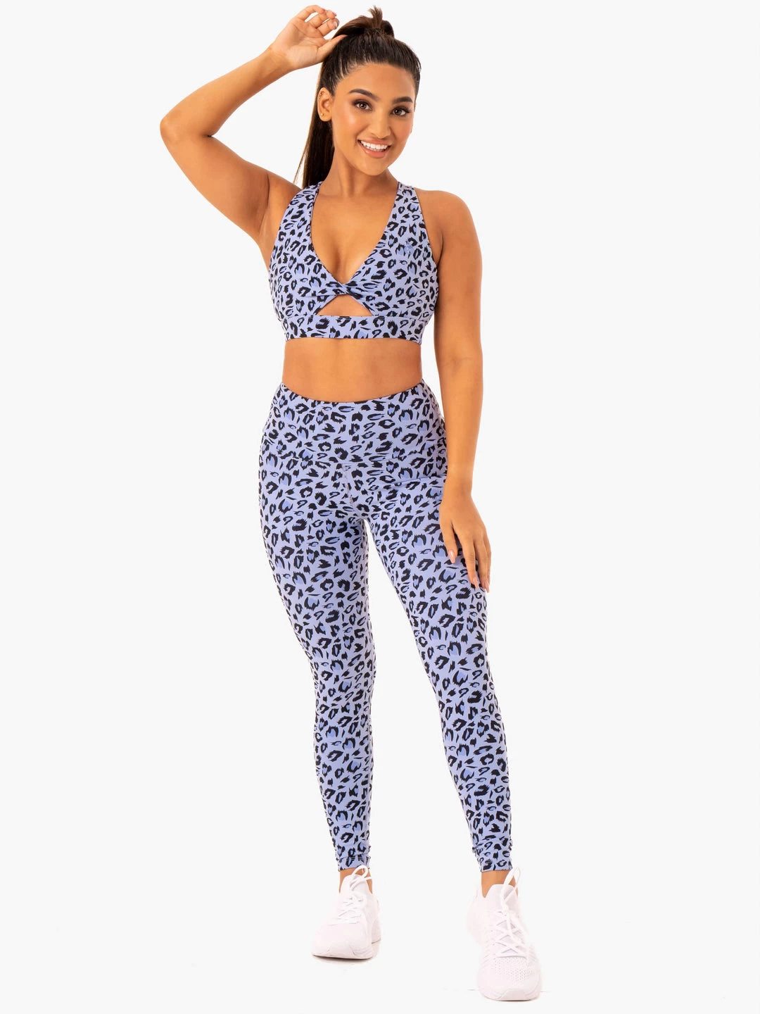 Adapt Twist Sports Bra - Lavender Leopard 4 Adapt Twist Sports Bra - Lavender Leopard - Image 4