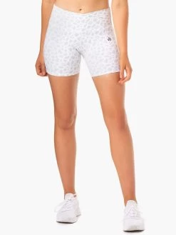 Amazon High Waisted Shorts - Snow Leopard