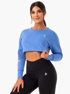 Amazon Mesh Cropped Sweater - Blue 7 Amazon Mesh Cropped Sweater - Blue -Ryderwear amazon mesh cropped sweater blue clothing ryderwear 384642 1080x