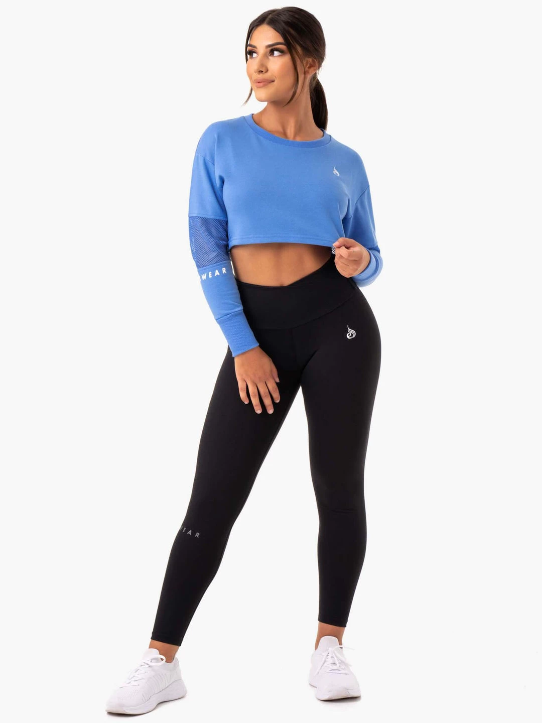 Amazon Mesh Cropped Sweater - Blue 5 Amazon Mesh Cropped Sweater - Blue - Image 5