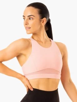 Amazon Mesh Sports Bra - Baby Pink -Ryderwear amazon mesh sports bra baby pink clothing ryderwear 702975 1080x