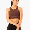Amazon Mesh Sports Bra - Chocolate