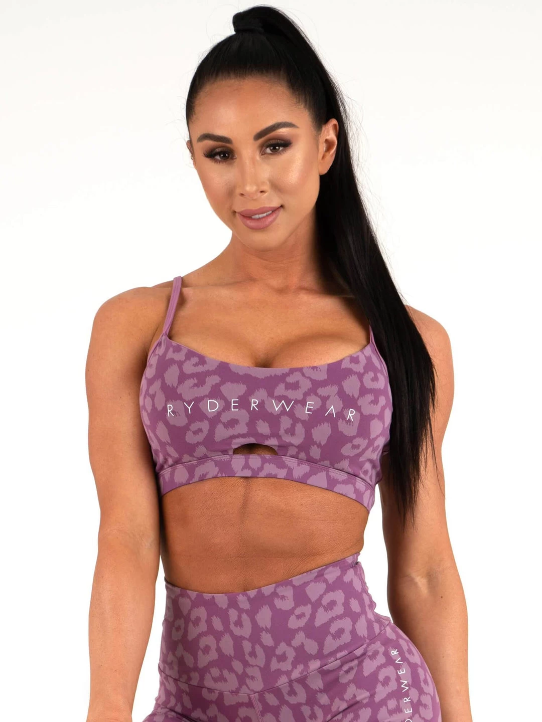 Animal Sports Bra - Leopard Purple 1 Animal Sports Bra - Leopard Purple