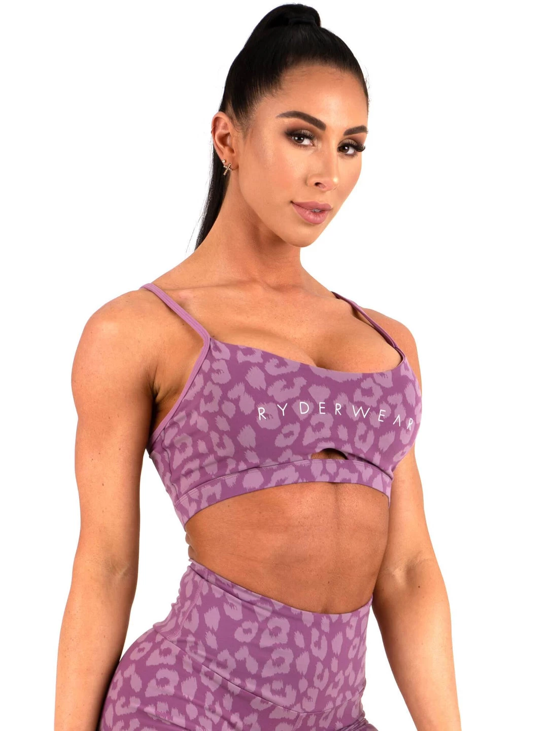 Animal Sports Bra - Leopard Purple 3 Animal Sports Bra - Leopard Purple - Image 3