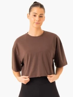 Balance Oversized Tee - Chocolate