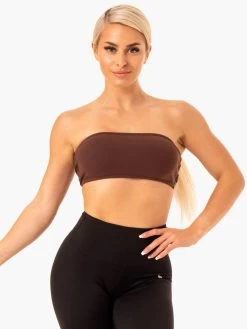 Bandeau Sports Bra - Chocolate
