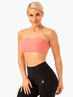 Bandeau Sports Bra - Pink -Ryderwear bandeau sports bra pink clothing ryderwear 105333 1080x