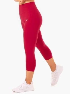 Base 7/8 High Waisted Leggings - Cherry Red -Ryderwear base 78 high waisted leggings cherry red clothing ryderwear 323984 1080x