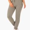 Base High Waisted Track Pants - Khaki