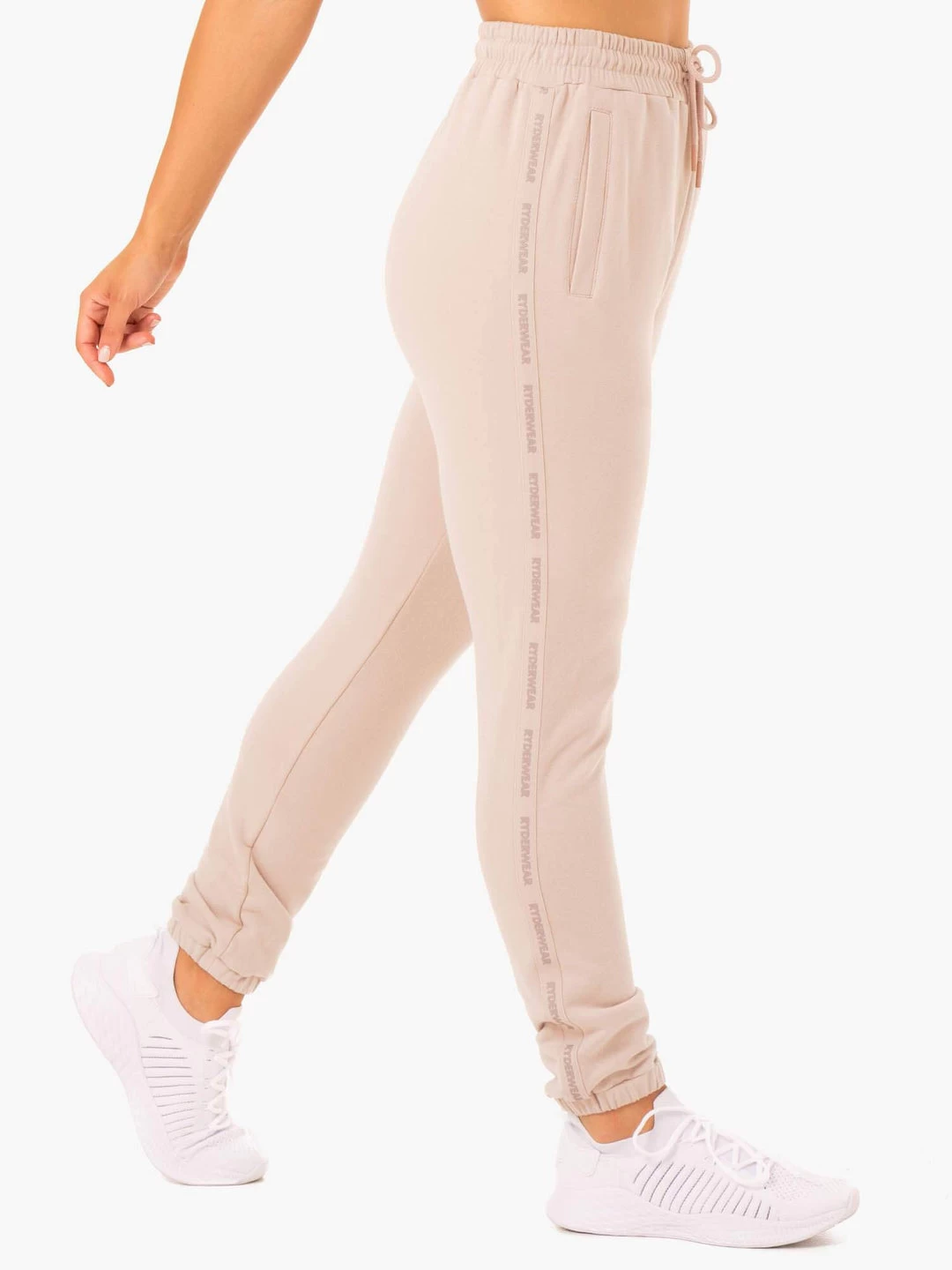 Base High Waisted Track Pants - Mushroom 1 Base High Waisted Track Pants - Mushroom