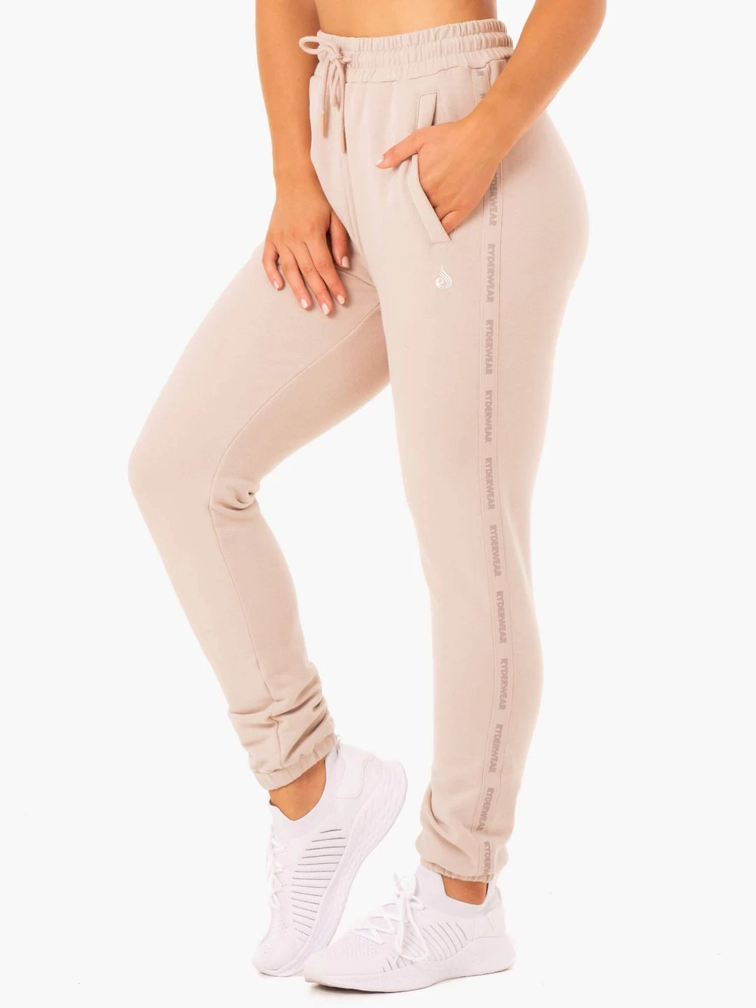 Base High Waisted Track Pants - Mushroom 4 Base High Waisted Track Pants - Mushroom - Image 4