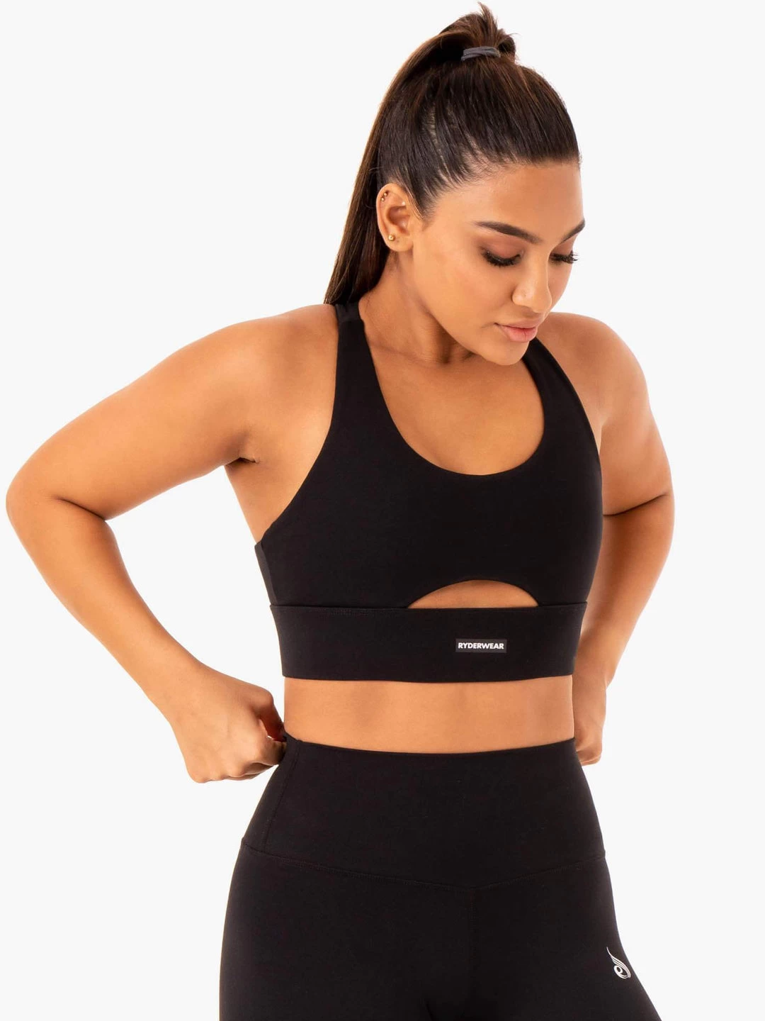 Base Racer Back Sports Bra - Black 3 Base Racer Back Sports Bra - Black - Image 3