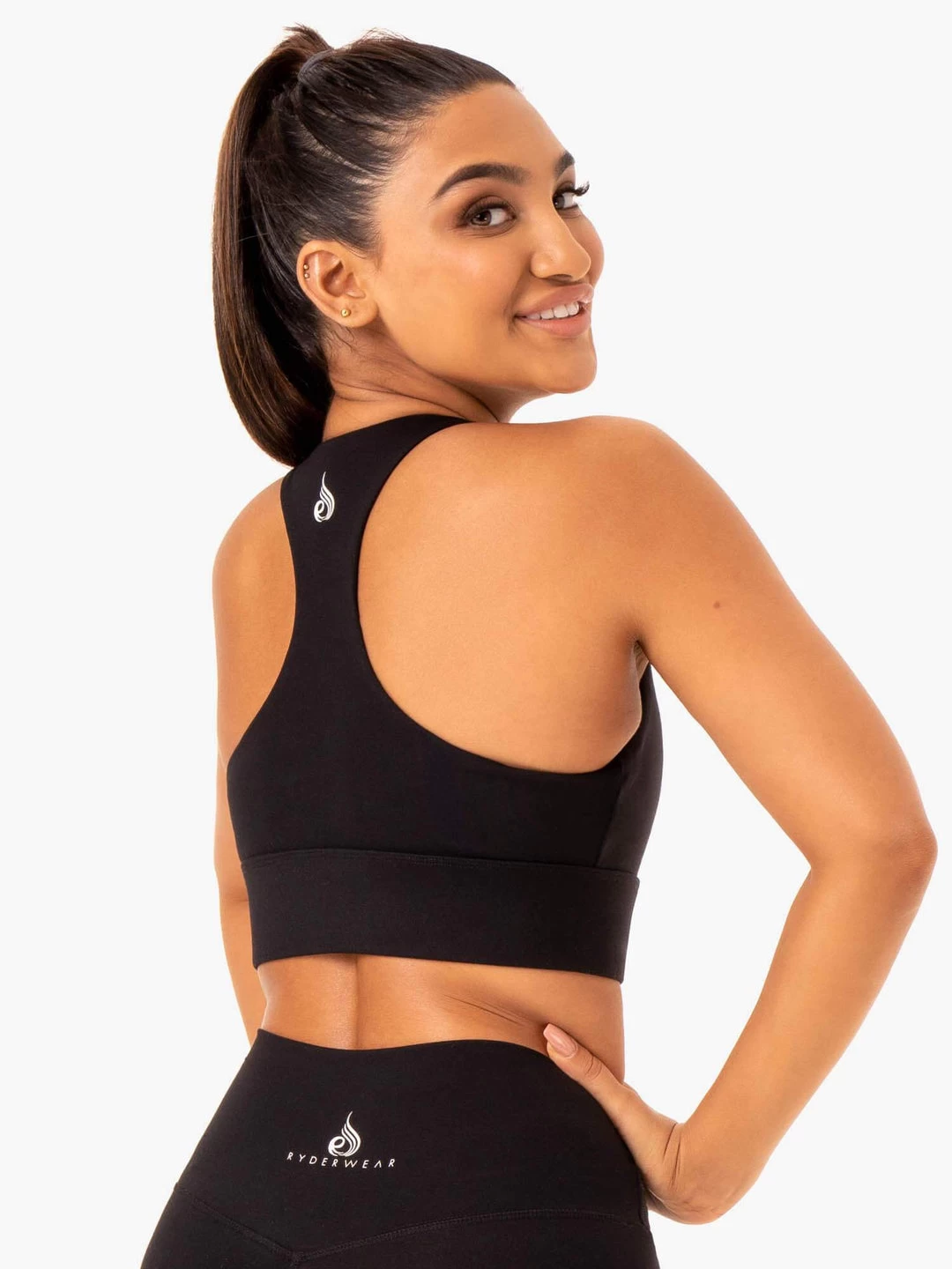 Base Racer Back Sports Bra - Black 2 Base Racer Back Sports Bra - Black - Image 2