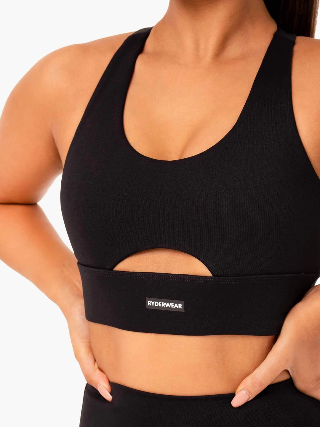 Base Racer Back Sports Bra - Black 4 Base Racer Back Sports Bra - Black - Image 4