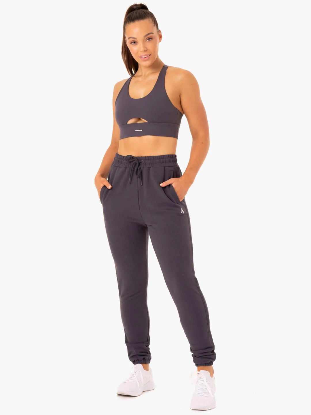 Base Racer Back Sports Bra - Charcoal 6 Base Racer Back Sports Bra - Charcoal - Image 6
