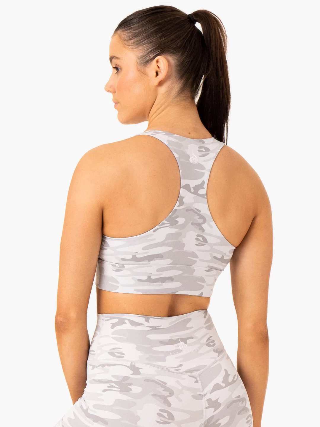 Base Racer Back Sports Bra - Grey Camo 4 Base Racer Back Sports Bra - Grey Camo - Image 4