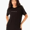 Boyfriend Longline T-Shirt - Black