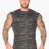Camo Fleece Tank - Black Camo