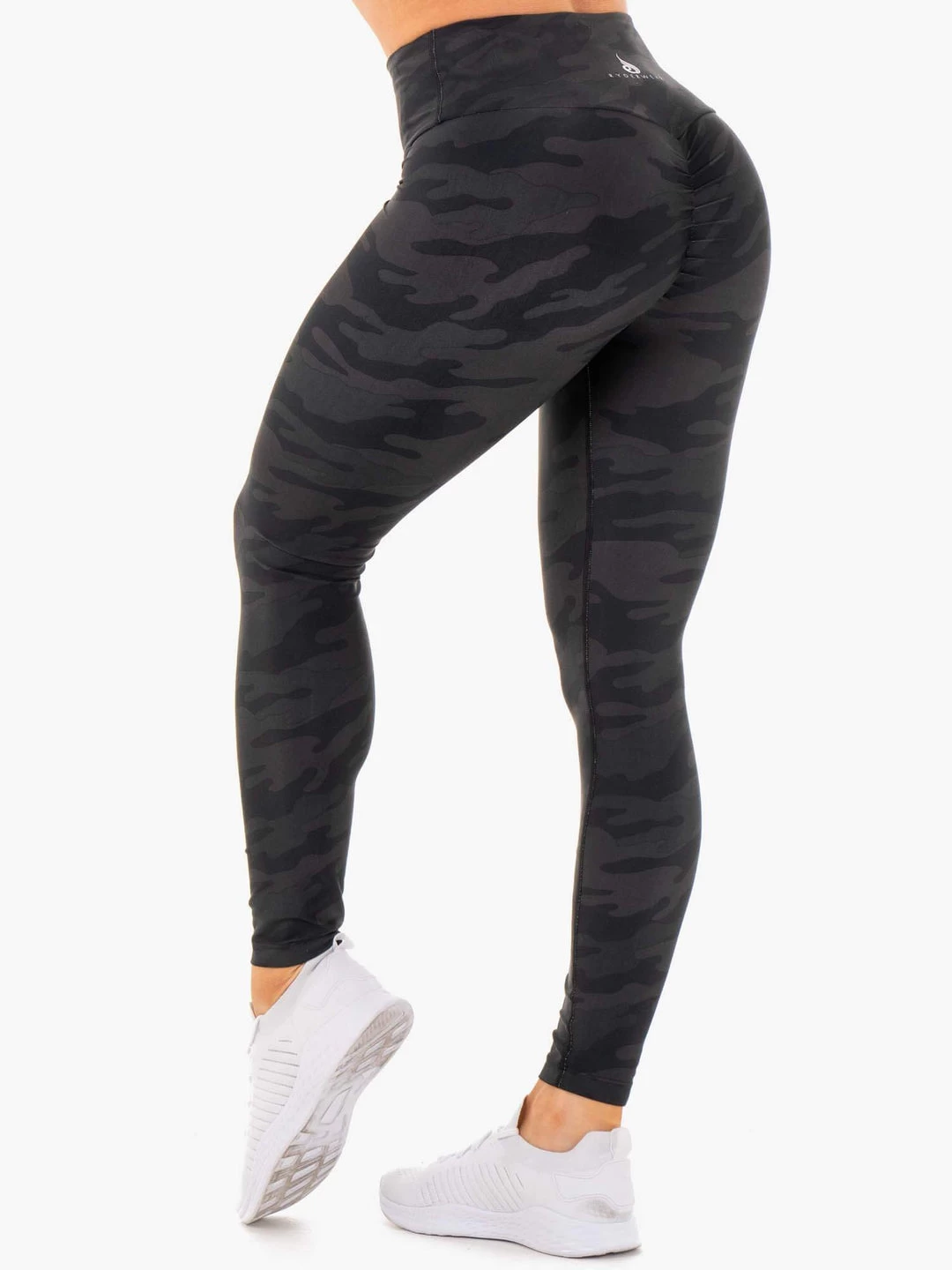 Camo High Waisted Leggings - Black Camo 2 Camo High Waisted Leggings - Black Camo - Image 2