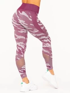 Camo Seamless High Waisted Leggings - Burgundy Camo -Ryderwear camo seamless high waisted leggings burgundy camo clothing ryderwear 262962 1080x