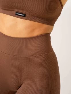 Circuit Rib Seamless High Waisted Shorts - Chocolate -Ryderwear circuit rib seamless high waisted shorts chocolate clothing ryderwear 245351 1080x