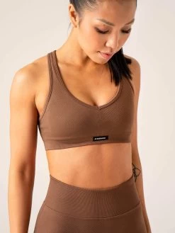 Circuit Rib Seamless Sports Bra - Chocolate 11 Circuit Rib Seamless Sports Bra - Chocolate -Ryderwear circuit rib seamless sports bra chocolate clothing ryderwear 156554 1080x