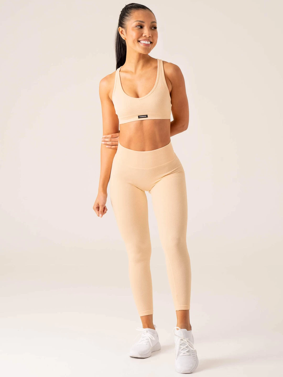 Circuit Rib Seamless Sports Bra - Peach Sorbet 8 Circuit Rib Seamless Sports Bra - Peach Sorbet - Image 8