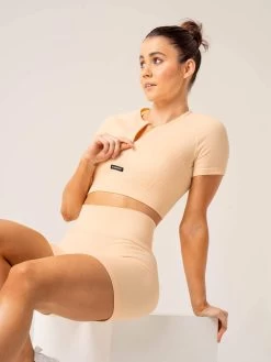 Circuit Rib Seamless T-Shirt - Peach Sorbet -Ryderwear circuit rib seamless t shirt peach sorbet clothing ryderwear 982324 1080x