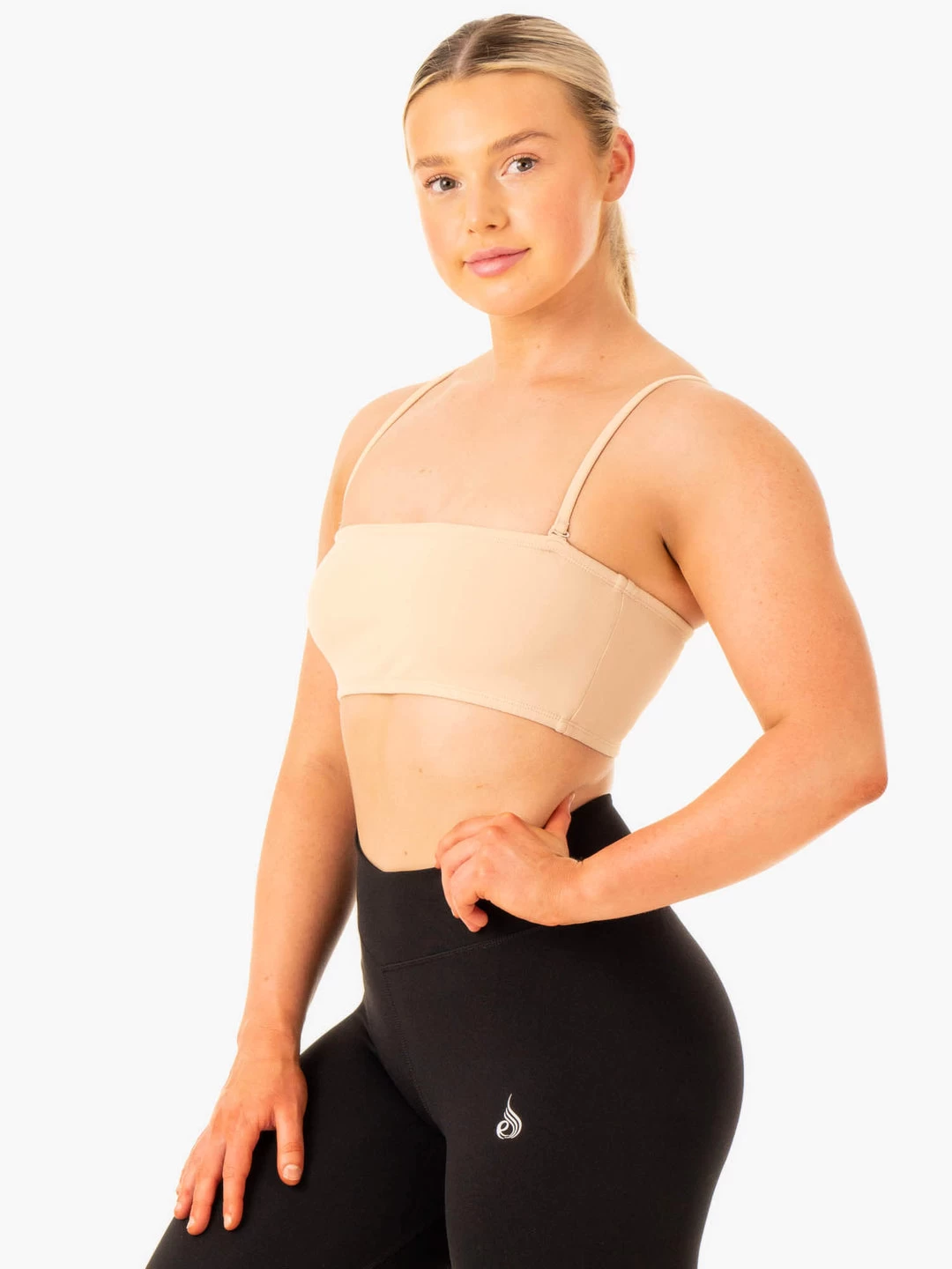 Convertible Bandeau Sports Bra - Sand 3 Convertible Bandeau Sports Bra - Sand - Image 3