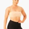 Convertible Bandeau Sports Bra - Sand