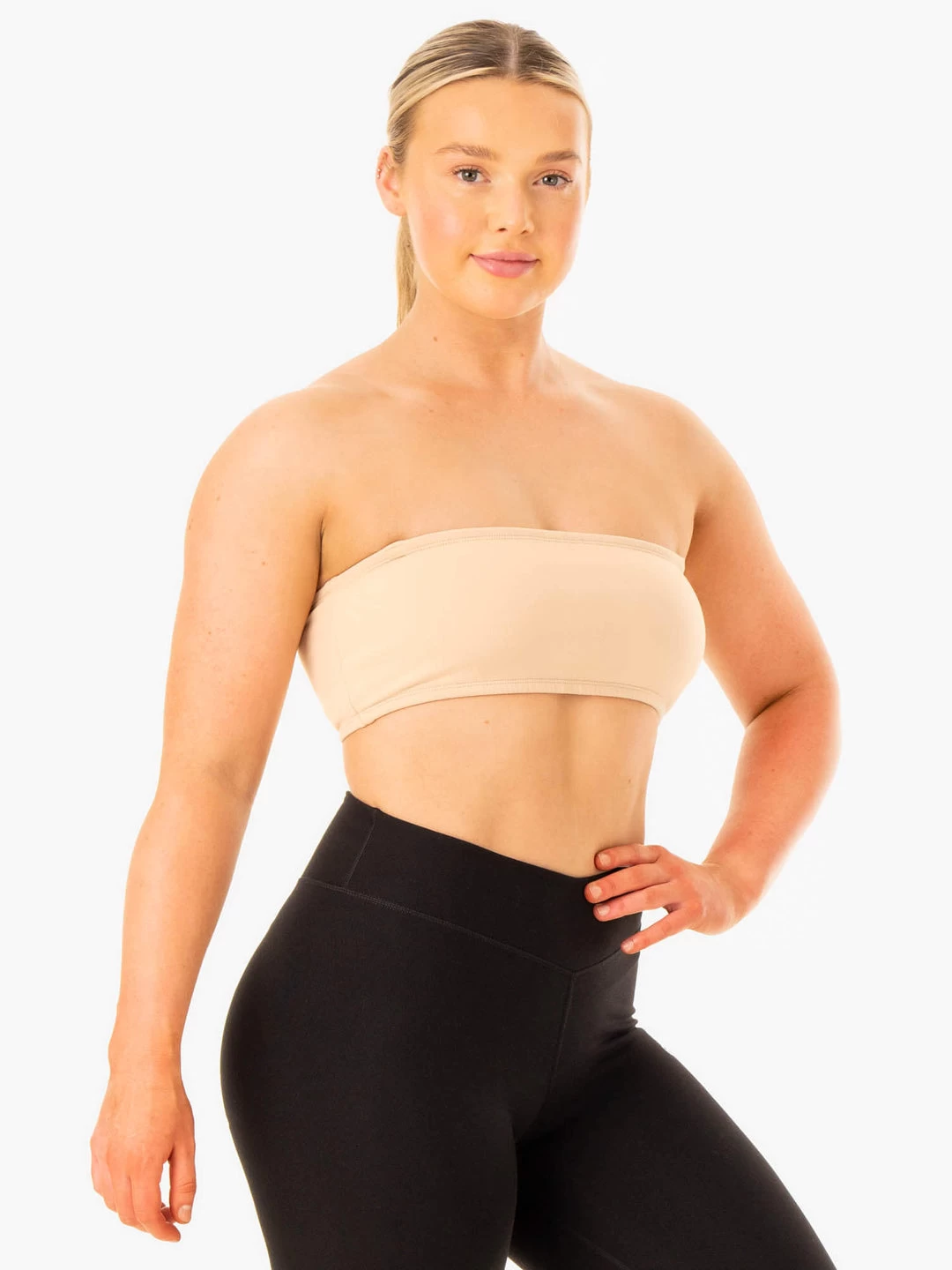 Convertible Bandeau Sports Bra - Sand 4 Convertible Bandeau Sports Bra - Sand - Image 4