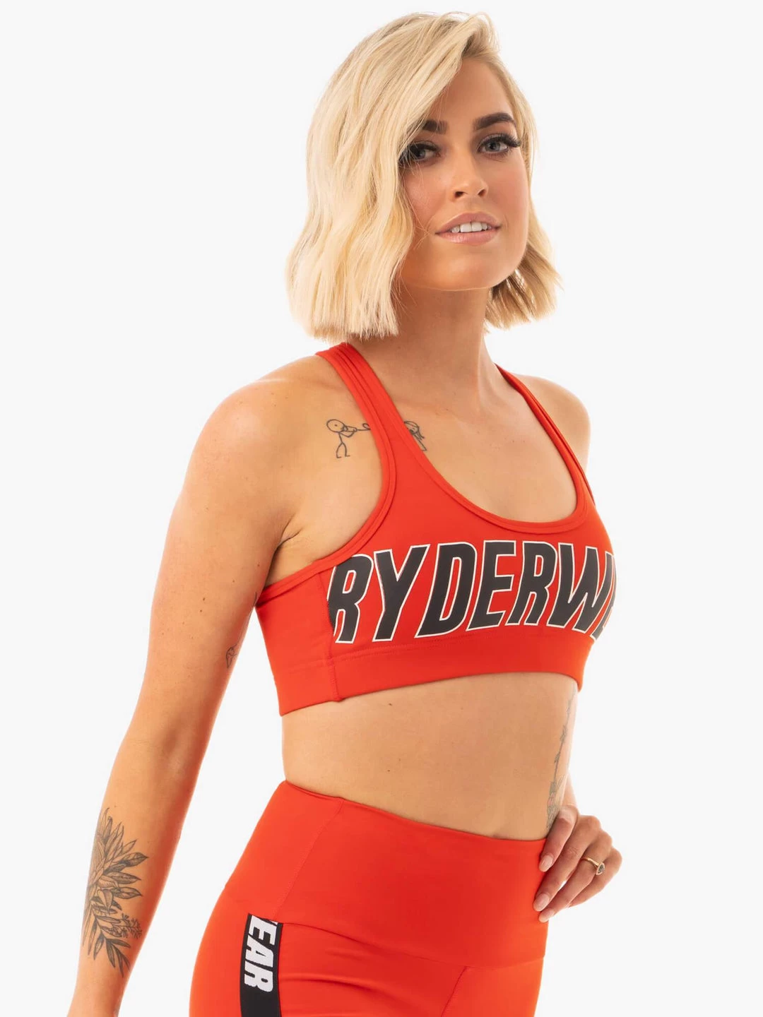 Courtside Sports Bra - Orange Red 4 Courtside Sports Bra - Orange Red - Image 4